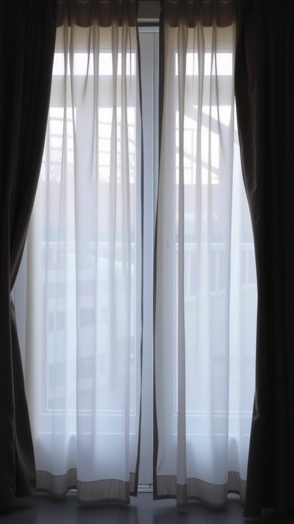 Layered curtains with sheer and heavier fabrics for a stylish patio door